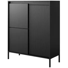 bettso Highboard 39 x 123 cm Schwarz