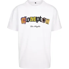Mister Tee Compton L.a. Oversize Kurzarm-T-Shirt White XL