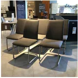 VENJAKOB Essgruppe 6er-Set Stuhl Freischwinger Eileen Stoff Dublin Anthrazit