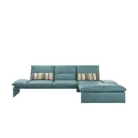 KOINOR Leder-Ecksofa  Humfrey ¦ türkis/petrol ¦ Maße (cm): B: 314 H: 93 T: 159