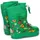 Playshoes Jungen Unisex Kinder Kurze Waldtiere aus Naturkautschuk gefüttert Gummistiefel, grün, 27 EU