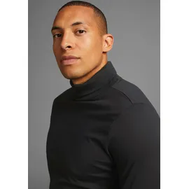Bruno Banani Rollkragenshirt BRUNO BANANI, Herren, Gr. M (48/50), schwarz, Obermaterial: 100% Baumwolle, unifarben, Basic, normal, Shirts, auch zum Unterziehen
