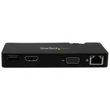 Startech StarTech.com USB 3.0 Universal Laptop Mini Dockingstation mit HDMI oder VGA, Gigabit Ethernet, USB 3.0