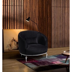 JVmoebel Sessel Luxus Sessel Wohnzimmer Modern Designer Schwarz Relax Club (Nur Sessel), Made in Europe schwarz