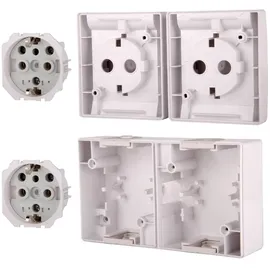 ALING-CONEL Klappdeckelsteckdose 2-fach Weiß 10 St.