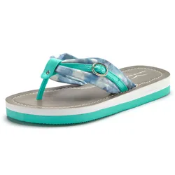 Badezehentrenner, Flip Flop mit modischem Print VEGAN, Gr. 40, türkis, , 53345765-40