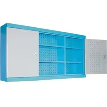 AEROTEC Hängeschrank Metall 120 x 60 x 20 cm blau/grau abschließbar