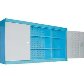 AEROTEC Hängeschrank Metall 120 x 60 x 20 cm blau/grau abschließbar