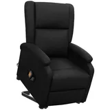 vidaXL Aufstehsessel Schwarz Kunstleder