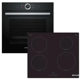 Bosch Backofen-Set EcoClean 4D-Heißluft + Induktionskochfeld PowerBoost TouchSelect 60cm