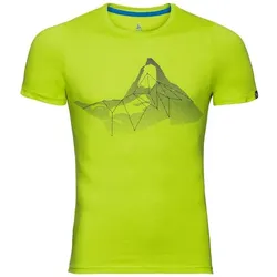 ODLO Herren T-Shirt NIKKO PRINT, acid lime - placed print SS18, S