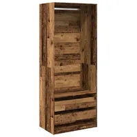 VidaXL Kleiderschrank Altholz-Optik 80x50x200 cm Holzwerkstoff Vidaxl
