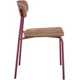 Oviala Business Set mit 2 Stühlen aus burgunderrotem Holz