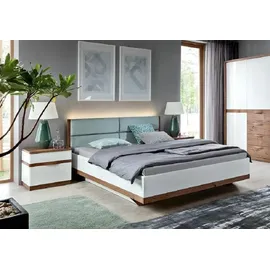 JV Möbel Luxuriöses Designer-Bett 3-tlg. Weiß