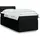 vidaXL Boxspringbett mit Matratze Schwarz 140x200 cm Stoff