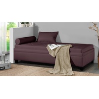 Relaxliege mit Bettkasten 90x200 cm violett - Kamina