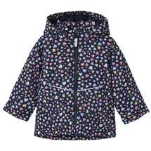 NAME IT Mädchen Nmfmaxi Jacket AOP Noos Kurzjacke, Dark Sapphire/AOP:Heart, 98 EU