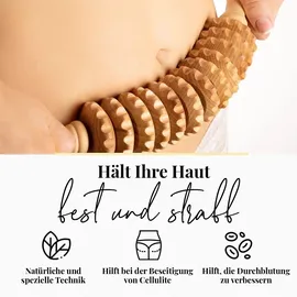 TUULI Accessories Maderotherapie Holz Set Massagegerät Roller Cellulite Lymphdrainage Gerät
