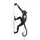 SELETTI Monkey Hanging Wall Outdoor Schwarz