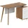 aea Moderner Schreibtisch aus Holz mit Stauraum und eleganten weißen Schubladen - Weiß