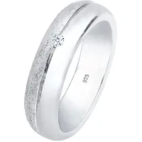 Elli DIAMONDS Basic Bandring Diamant (0.03 ct.) 925 Silber Ringe Damen