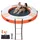 Vevor Aufblasbares Schwimmdock, φ2,44 m, Schwimmplattform mit Rutschfester Oberfläche, Tragetasche & Abnehmbarer Leiter, Schwimmende Insel, Wasserplattform für Pool, Strand & Meer, Orange