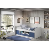 Vipack Einzelbett »Bonny«, mit Komfort Liegehöhe, Stauraum unter dem Bett, Liegefläche 90x200 cm, blau