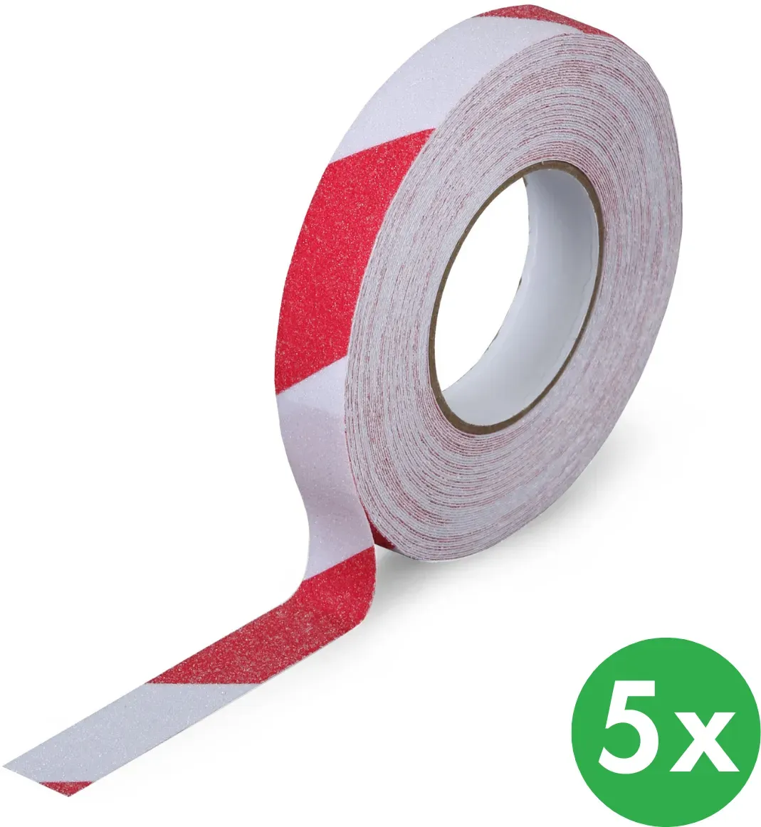Antirutschband, Feinkorn, 25 mm x 18,3 m, 5 Stk, weiß-rot