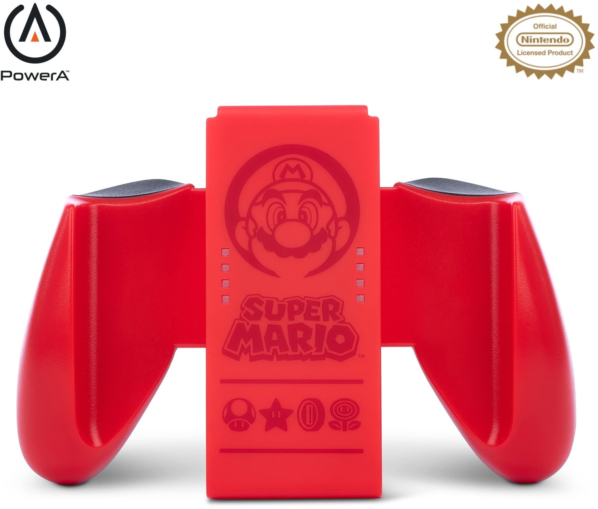 PowerA Joy-Con-Komfortgriff für Nintendo Switch - Super Mario - Rot, Spiele-Controller, Gamepad, Nintendo Switch Lite, Offiziell Lizenziert
