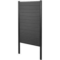 MCW WPC Sichtschutz 100 x 180 cm grau