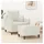 vidaXL Sessel mit Hocker 60 x 60 x 60 cm Creme Samt