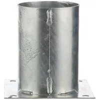 GAH Alberts Aufschraubhülse für Rundpfosten 101 mm x 150 mm Silber/Stahl