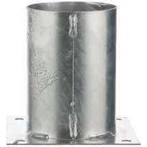 GAH Alberts Aufschraubhülse für Rundpfosten 101 mm x 150 mm Silber/Stahl
