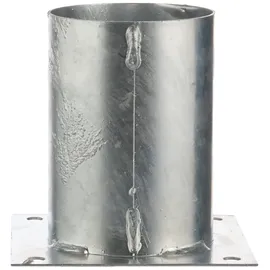 GAH Alberts Aufschraubhülse für Rundpfosten 101 mm x 150 mm Silber/Stahl