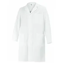 BP 1656-130-21-Mn Unisex-Mantel, Langarm, Kragen mit Aufschlag, 205,00 g/m2 Reine Baumwolle, weiß, Mn