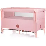 Chipolino Reisebett, Relax Leinen 2 Ebenen Tasche, Reißverschluss, Räder, faltbar pink Kunststoff, 60x120 cm, Babymöbel, Babybetten, Reisebetten