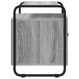 vidaXL Nachtschrank 29,7 x 45 x 29,7 cm Grau