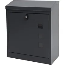 MCW XXL Briefkasten H26 Anthrazit-schwarz
