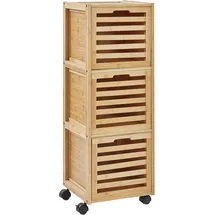 Beliani Shawnee Badezimmerschrank 32 x 90 x 30 cm Braun/Bronze