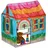 Relaxdays Spielzelt Haus Polyester Kunststoff Mehrfarbig 2 Türen 103 cm x 96 cm x 75 cm 600 g