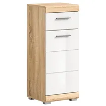 xonox.home Badezimmerspiegelschrank Lambada 1 Tür, 1 Schublade Hochglanz  weiß