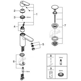 Grohe Eurosmart Cosmopolitan Einhandmischer Chrom