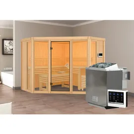 Karibu Alcinda 2 inkl. 9 kW Bio-Ofen + ext. Steuerung