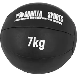 Medizinball aus Leder in Schwarz 1 - 10 kg SCHWARZ|SCHWARZ 8kg