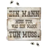 KOMAR Deko-Sticker Ein Mann Muss Tun 50 cm x 70 cm