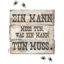 KOMAR Deko-Sticker Ein Mann Muss Tun 50 cm x 70 cm