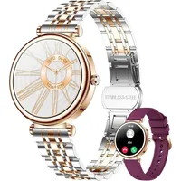 Premium Smartwatch Damen – Fitnessuhr mit Herzfrequenz, Schlaftracking, Bluetooth Anruf, HD-Display & Aktivitätstracker - Gold