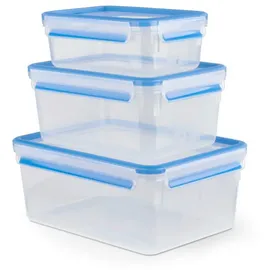 Emsa Clip & Close rechteckig blau 1,0 l / 2,3 l / 3,7 l 3-teilig
