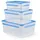 Emsa Clip & Close rechteckig blau 1,0 l / 2,3 l / 3,7 l 3-teilig