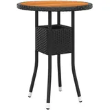 vidaXL Gartentisch Ø60 x 75 cm Schwarz